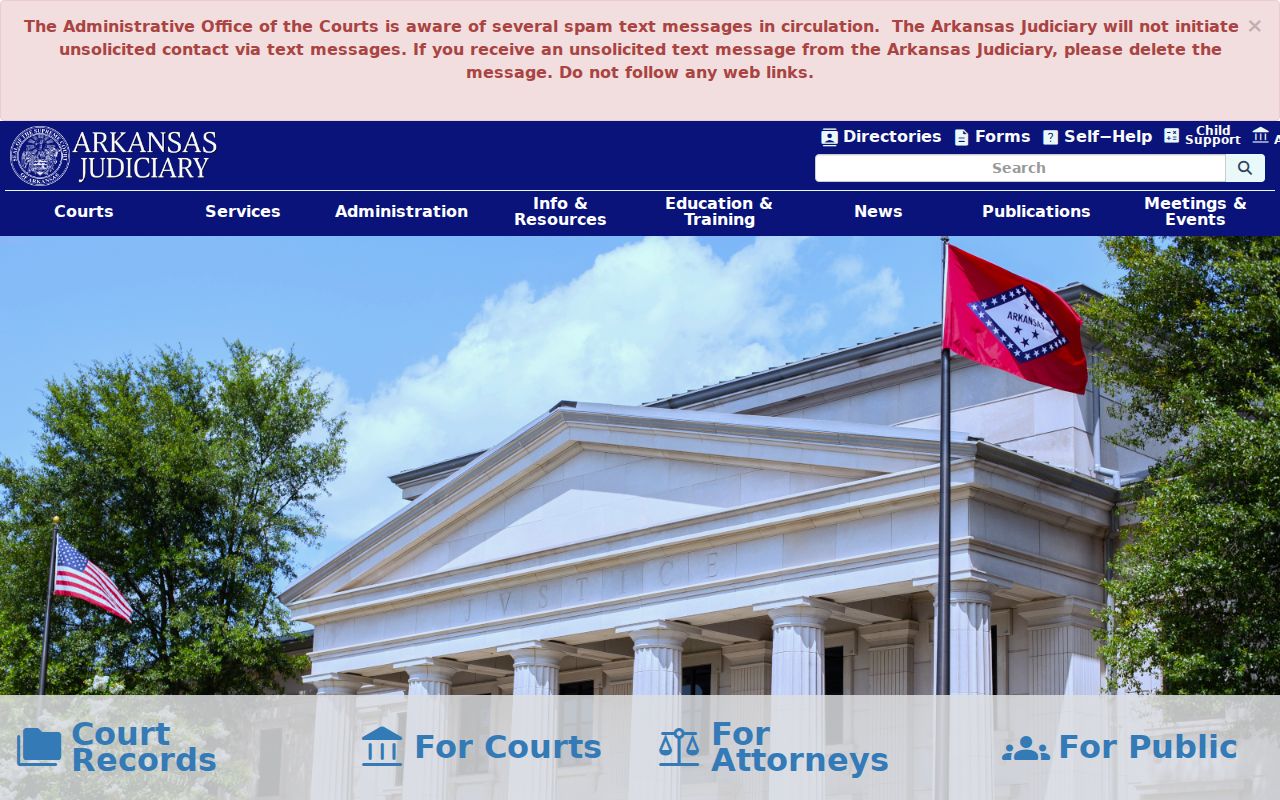 Arkansas Judiciary court records gateway for Montgomery County active warrant research