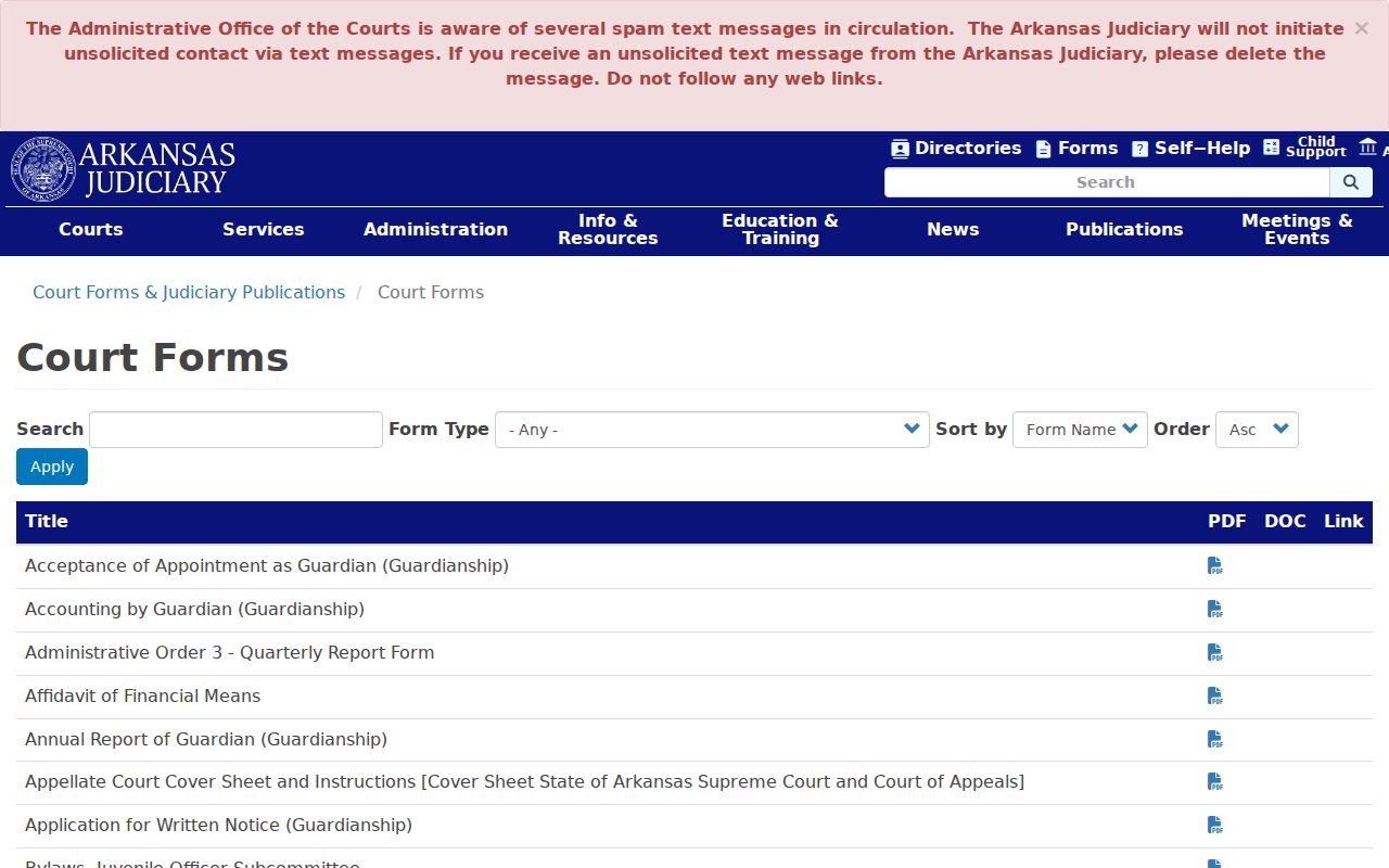 Arkansas trial court warrant form index for Montgomery County warrant records