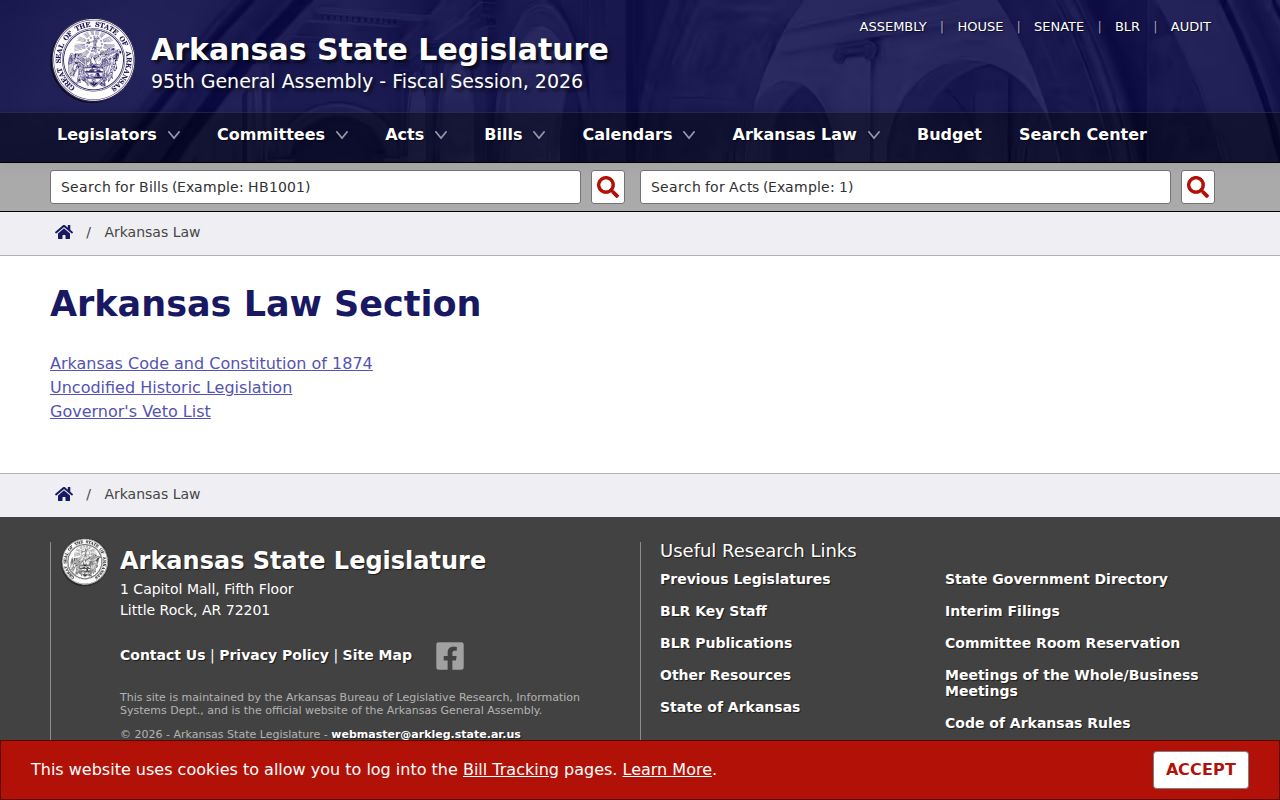 Montgomery County traffic warrant official Arkansas statute gateway