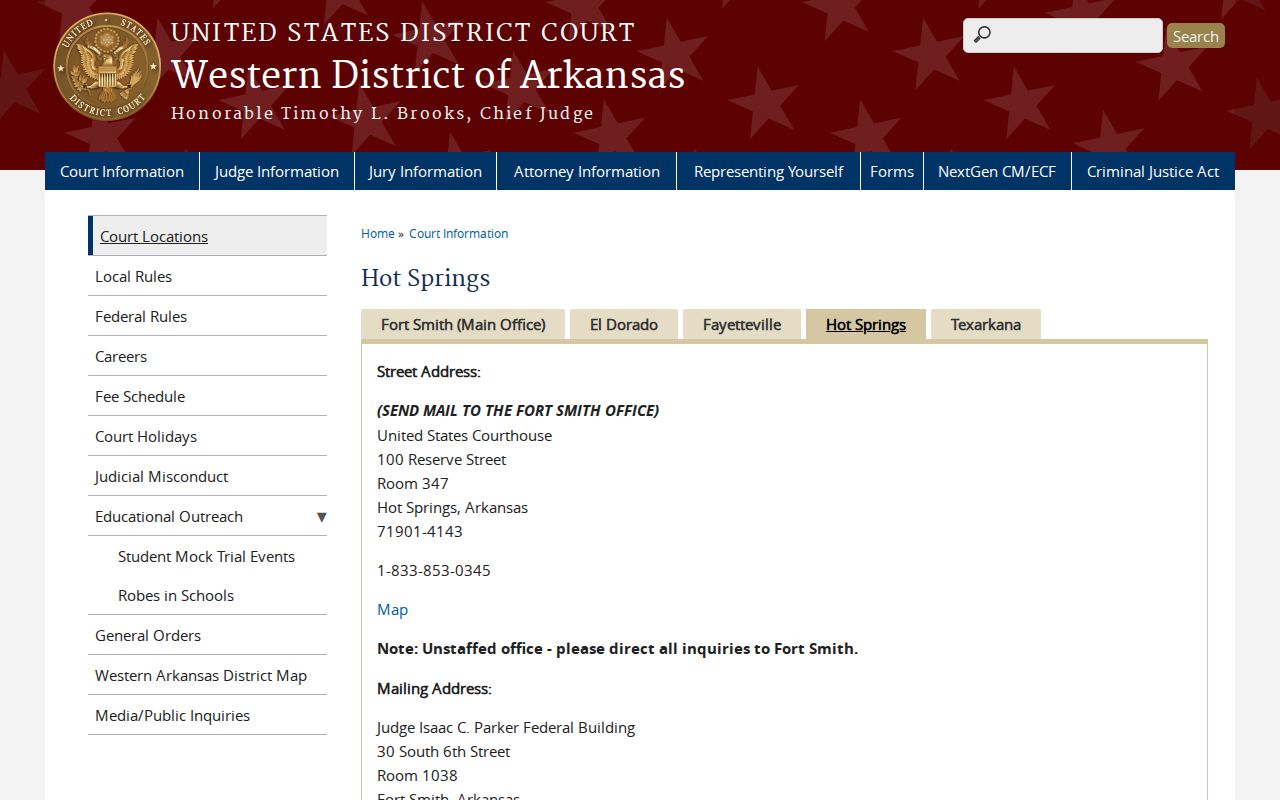 Montgomery County most wanted Western Arkansas federal courthouse route