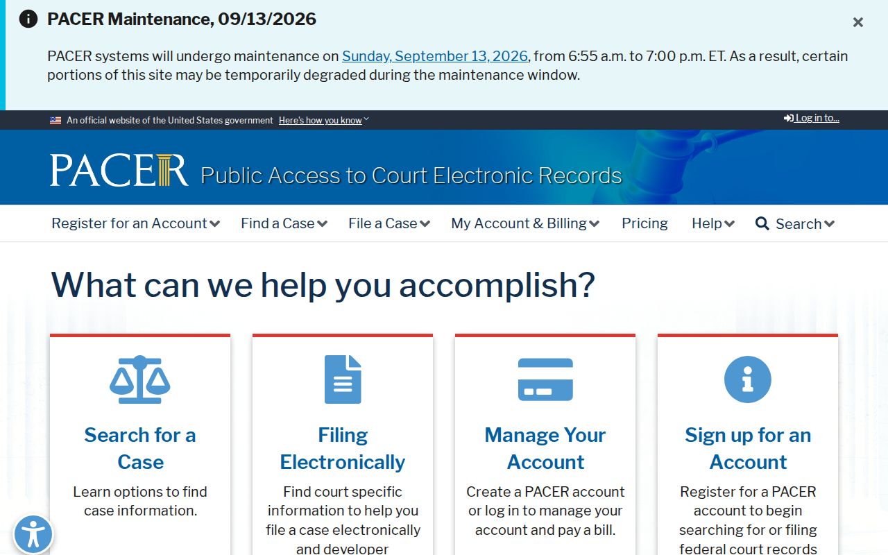 Montgomery County most wanted official PACER federal records gateway